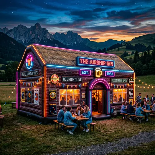 Inflatable Pub | Neon Retro - Unique Venue Experience