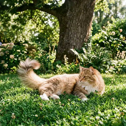 Serene Cat Enjoying a Sunny Afternoon