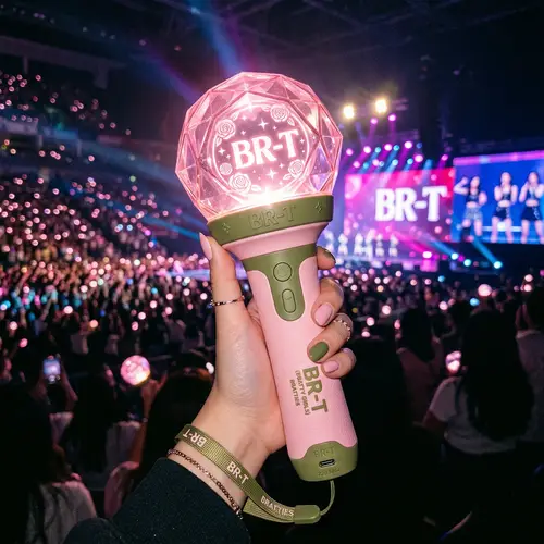BR-T Kpop Lightstick - Soft Pink & Olive Green