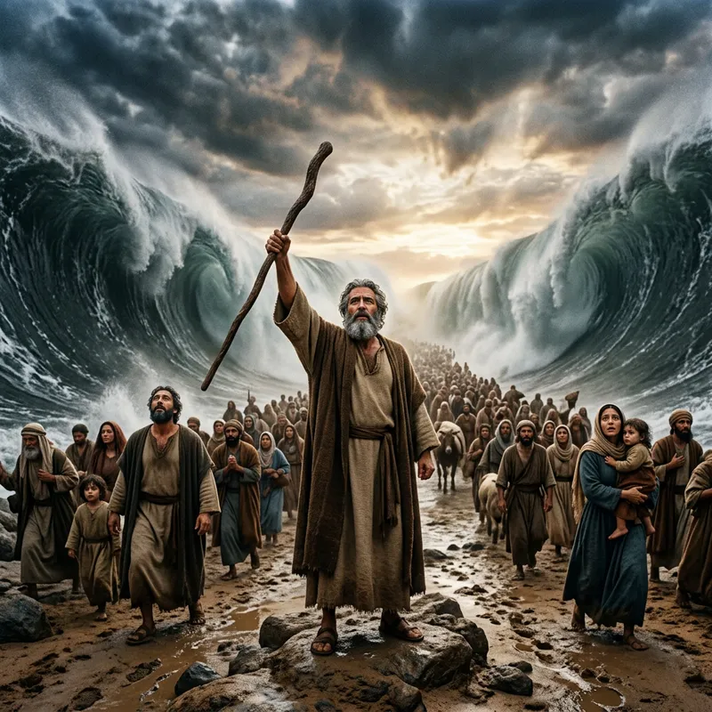 Biblical Exodus: Dramatic Red Sea Crossing