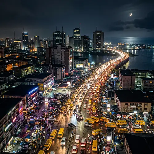 Cinematic Lagos Night View | City of Secrets