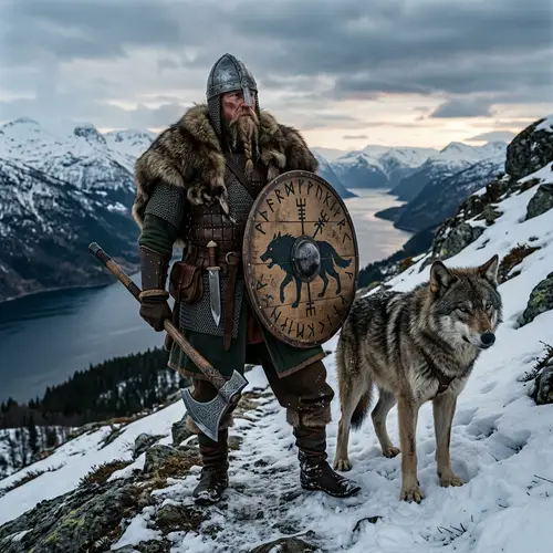 Viking Warrior with Axe and Shield | Legendary Allies
