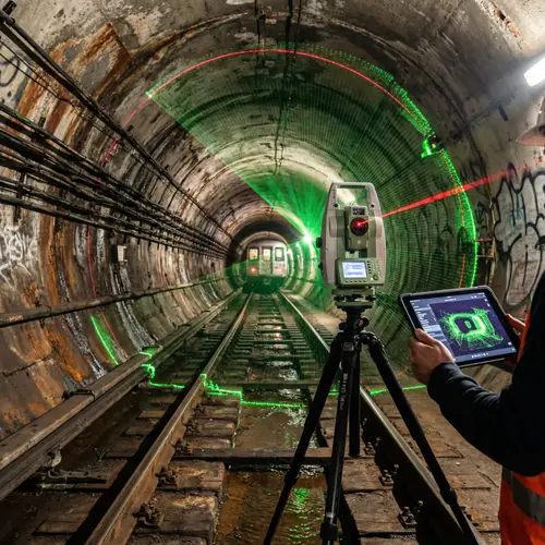 3D Laser Scanner on Subway Track for Tunnel Surveying