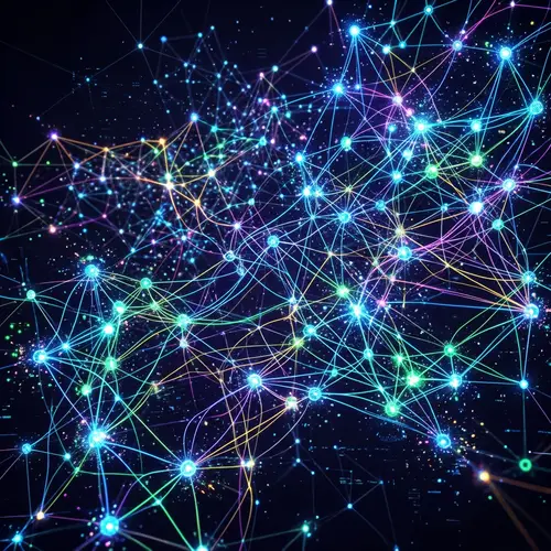 Vast & Complex Network of Blue & Green Nodes | Data Processing