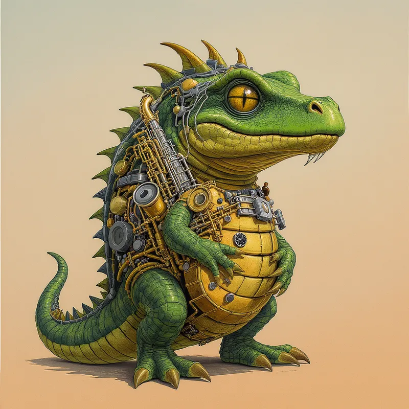 Crocodile Shaped Euphonium: A Colorful Musical Twist