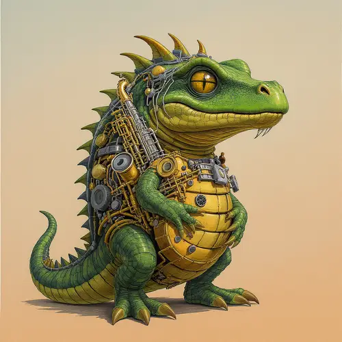 Crocodile Shaped Euphonium: A Colorful Musical Twist