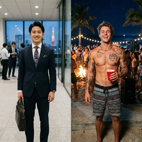 Businessman vs Party Boy: A Cultural Comparison