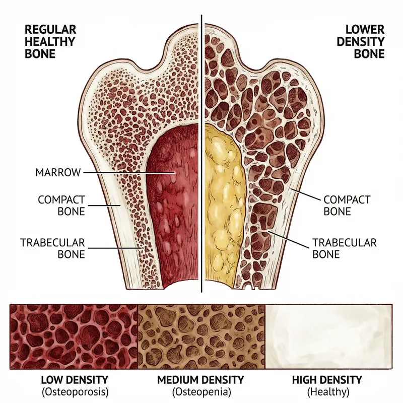 Bone Density: Scientific Illustration & Comparison