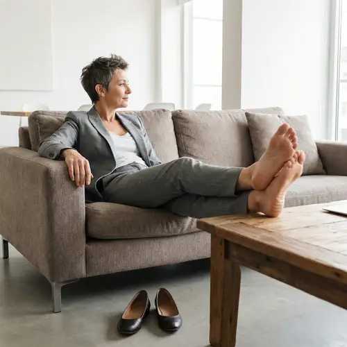Businesswoman Relaxing at Home: A Portrait