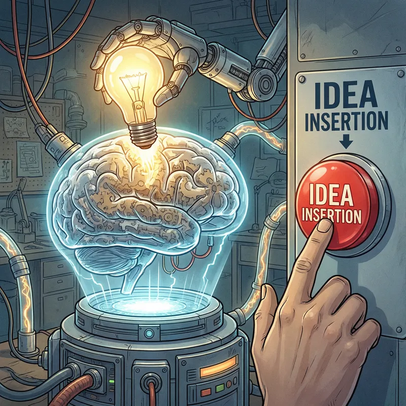 Light Bulb Inserted into Brain | Surreal Concept