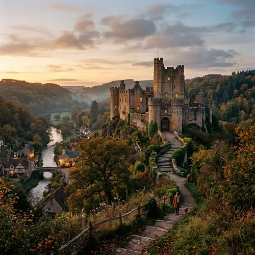 Nostalgic Castle Scenery: A Timeless View