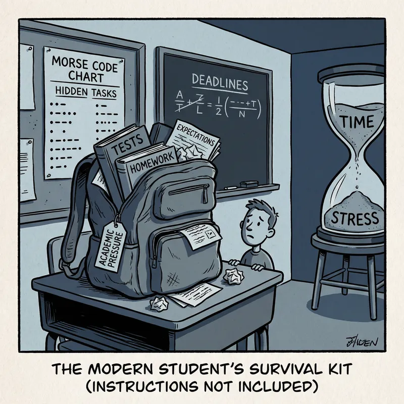 Academic Pressure: A Satirical Cartoon
