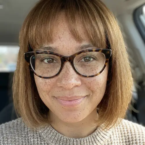 Freckled Beauty: Close-Up of a Light-Skinned Woman