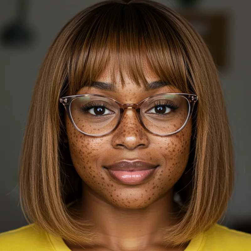 Freckled Beauty: Close-Up of a Light-Skinned Woman