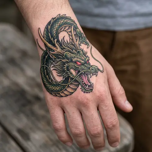 Stunning Shenlong Dragon Ball Tattoo Design