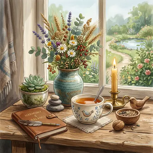 Still Life Illustration Embracing Harmony