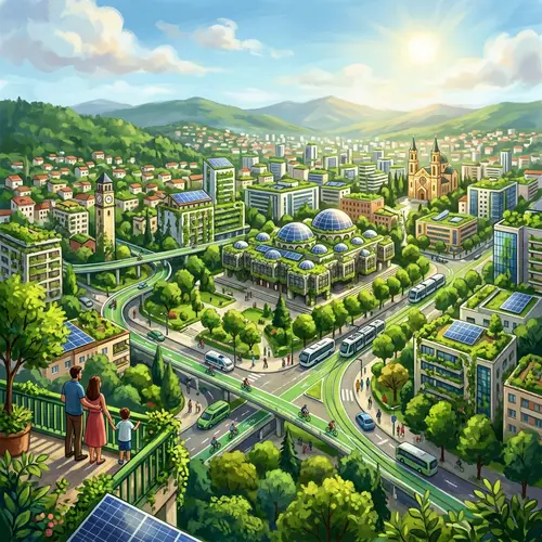 Futuristic Prishtina: A Sustainable Utopia in 2050