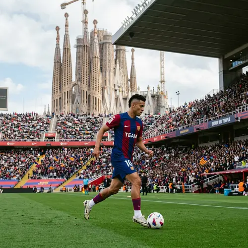 Skilled Male Footballer with Mohican Hairstyle in European Stadium 2024