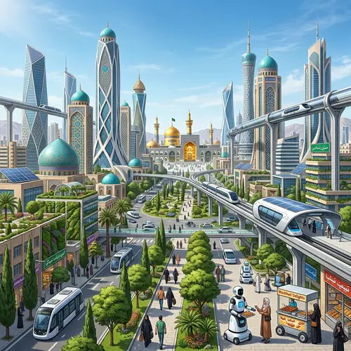 Futuristic Mashhad 2050: Skyline, Architecture, and Culture