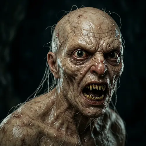 Grotesque Close-Up of a Disturbing Creature