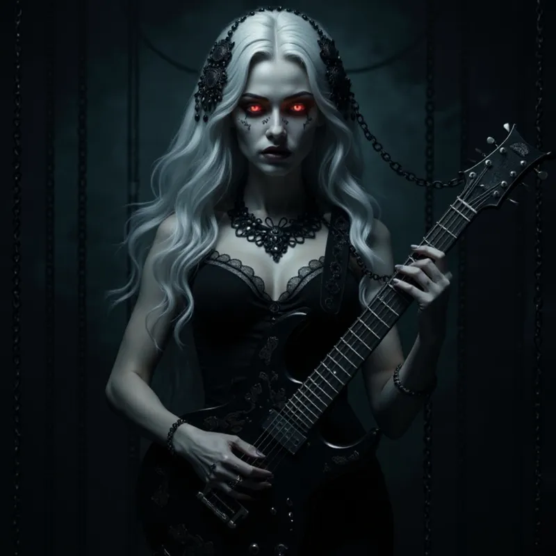 Gothic Enchantress: Haunting Digital Art Portrait