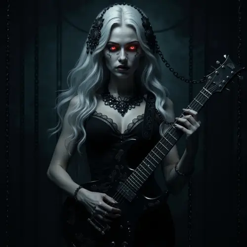 Gothic Enchantress: Haunting Digital Art Portrait