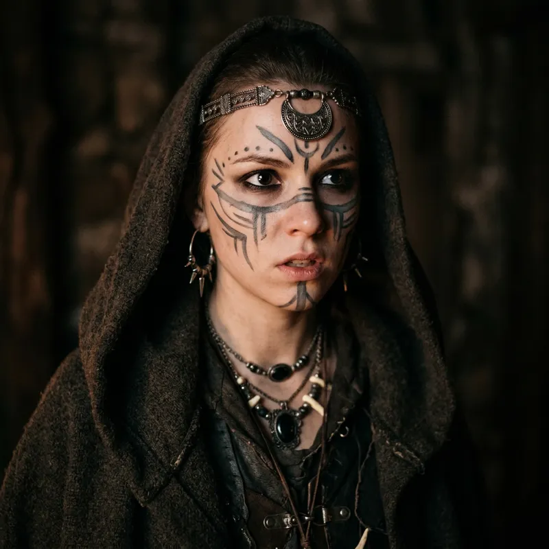 Intense Fantasy Portrait of a Mysterious Woman