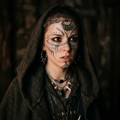 Intense Fantasy Portrait of a Mysterious Woman