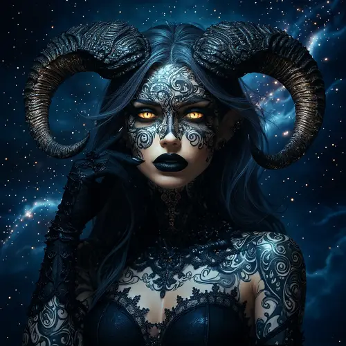 Mystical Gothic Elegance: Enigmatic Portrait