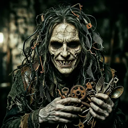 Sinister Portrait of a Haunting Character