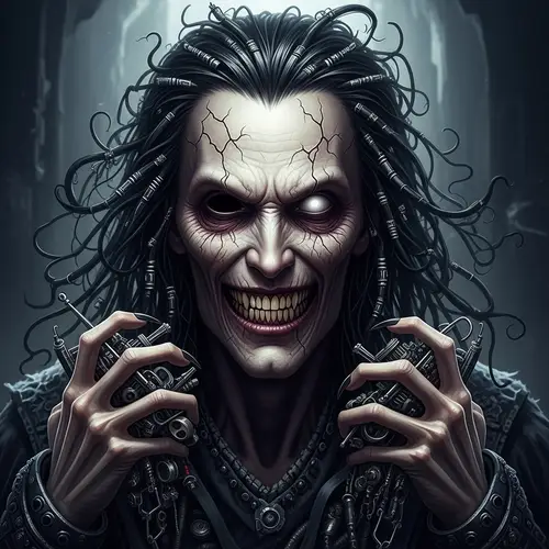 Sinister Portrait of a Haunting Character