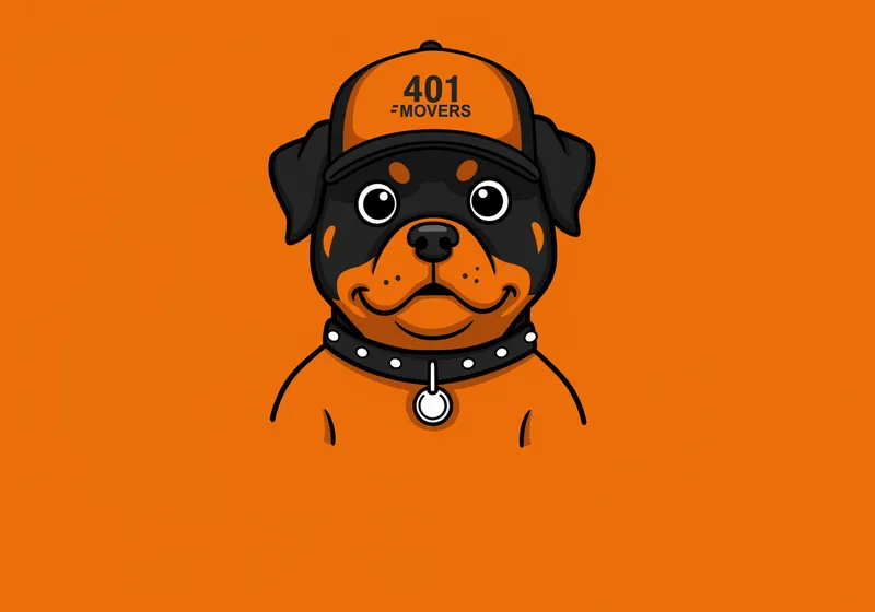 Cute Rottweiler Mascot for 401 Movers