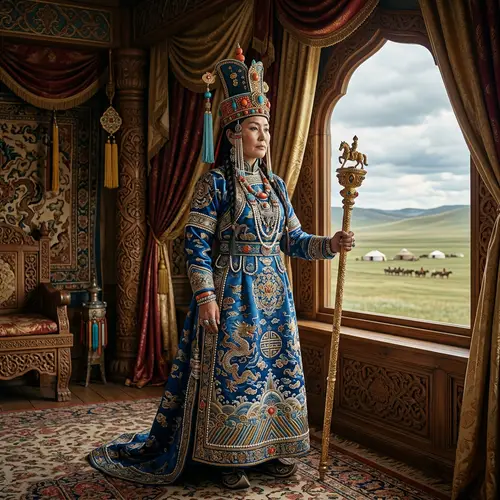 Mongolian Queen: A Regal Example of Medieval Splendor