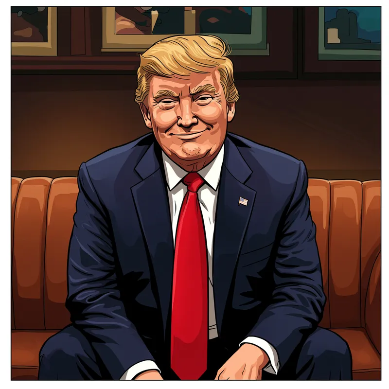 Trump's Pop Art: Iconic Lounge Portrait
