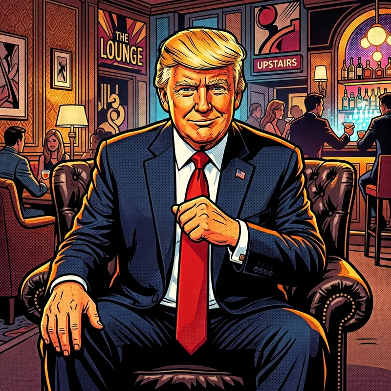 Trump's Pop Art: Iconic Lounge Portrait
