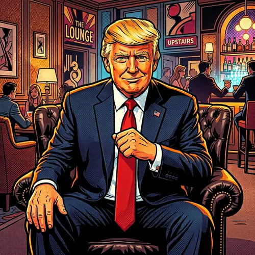 Trump's Pop Art: Iconic Lounge Portrait