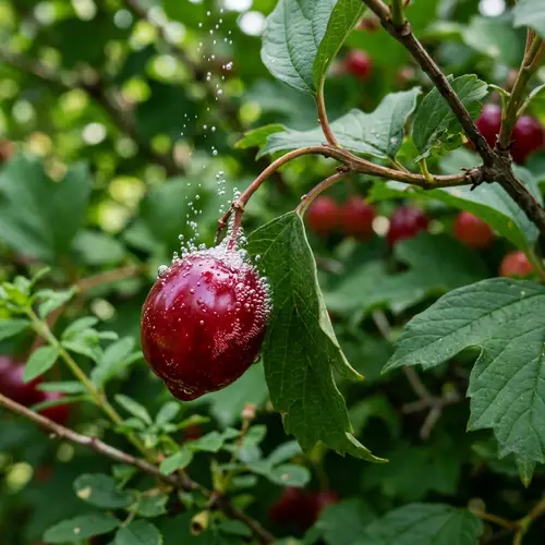 Intoxicated Viburnum: Comical Scene with Sloppy Berry and Vibrant Color
