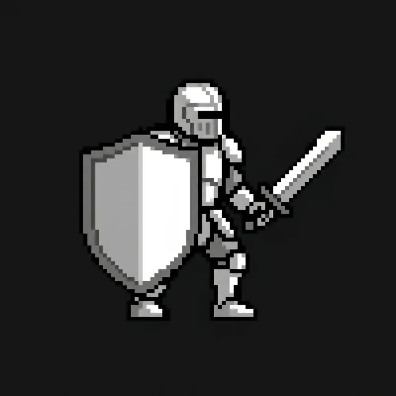 Retro 2D Warrior Sprite for Classic Games