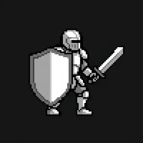 Retro 2D Warrior Sprite for Classic Games