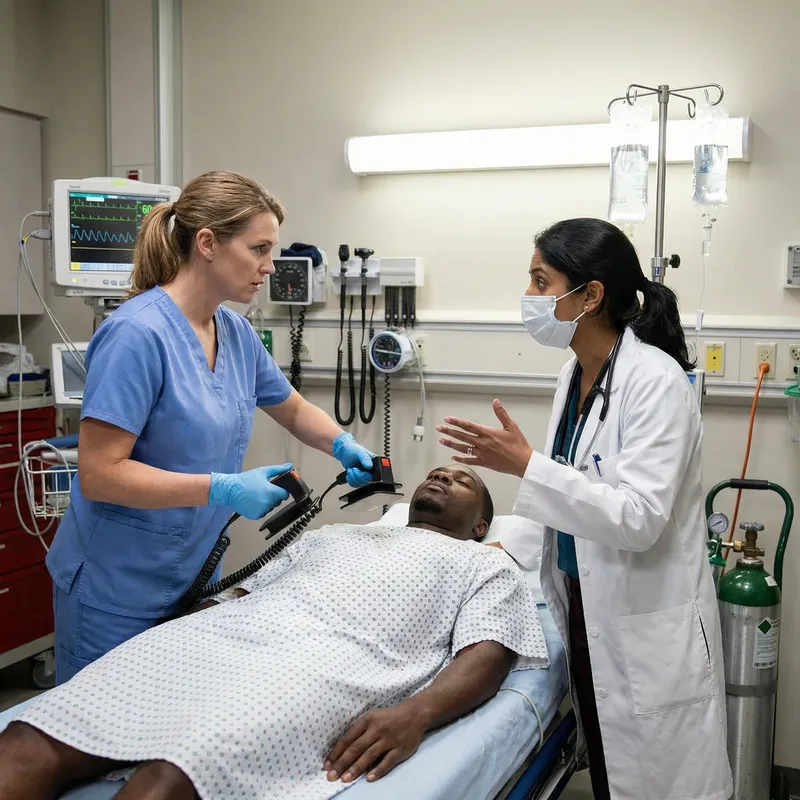 Realistic Medical Emergency Scene: Saving Lives Realistic Medical Emergency Scene: Saving Lives