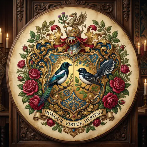 Ornate Noble Family Crest Design