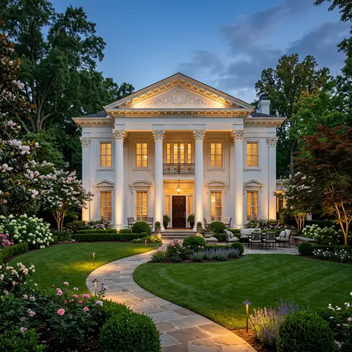 Elegant Neoclassical House with Beautiful Yard