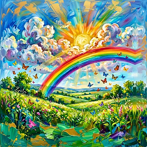 Embrace Happiness: An Abstract Journey