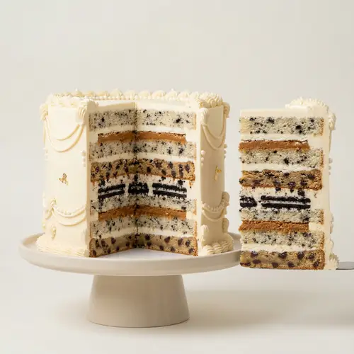 Luxury Layer Cake: Elegant Korean Vintage Design