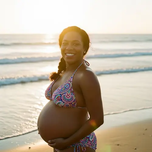 Pregnant Woman Photos in Stylish Bikinis
