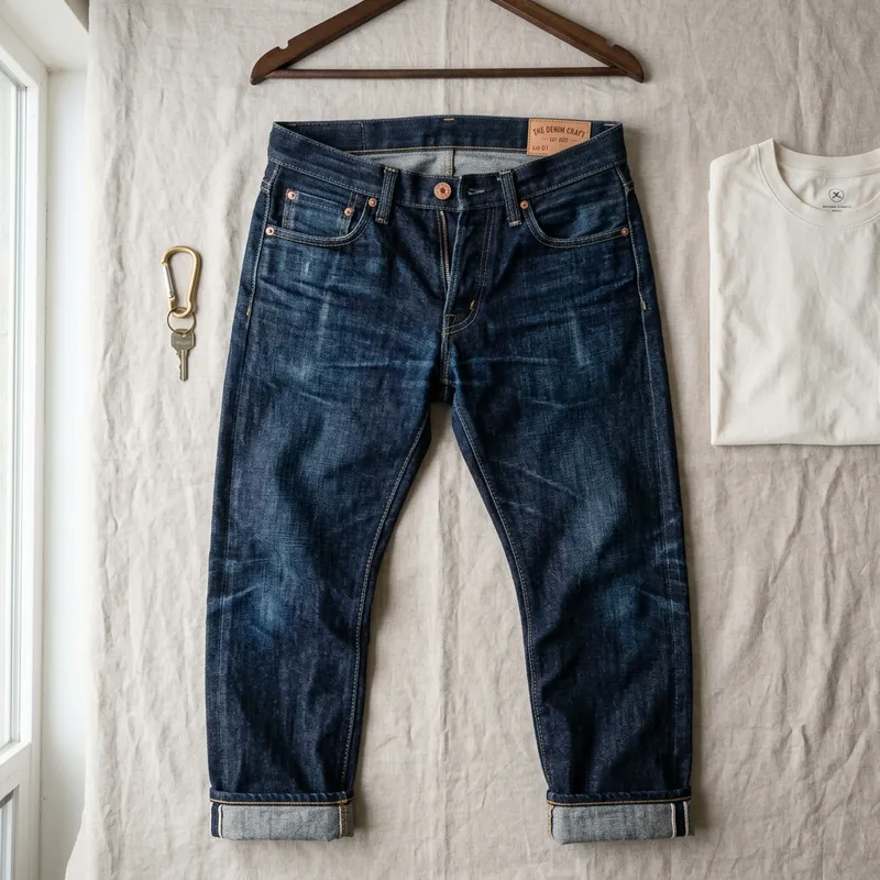 Aesthetic Denim Jeans Display | Quality Material Showcase Aesthetic Denim Jeans Display | Quality Material Showcase