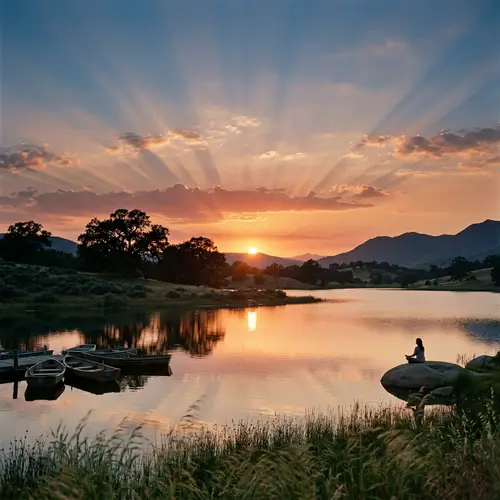 Sunset Spirituality: Harmony and Light Rays