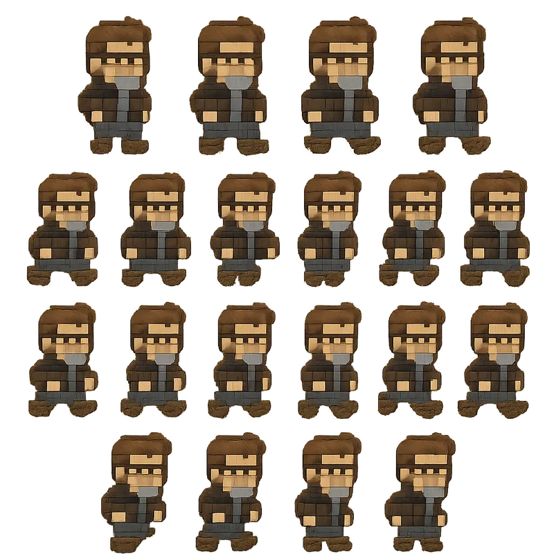 Biker Jim: Cartoon RPG Character Sprite Sheet Biker Jim: Cartoon RPG Character Sprite Sheet