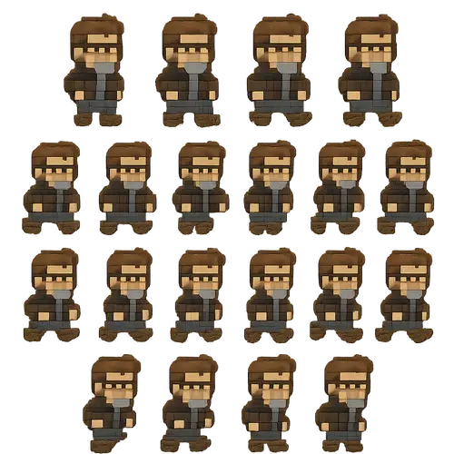 Biker Jim: Cartoon RPG Character Sprite Sheet