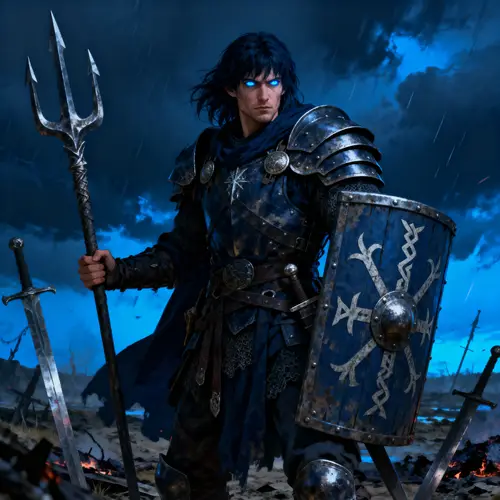 Viking Fighter: Grimdark D&D Character Illustration